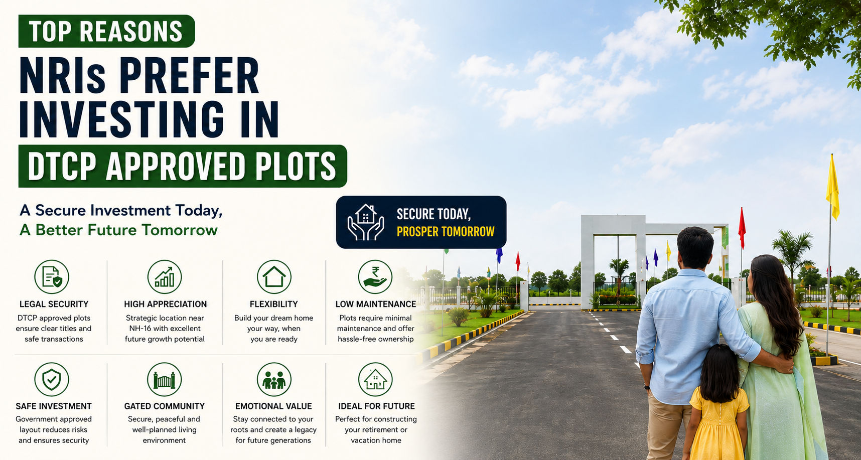 Top Reasons NRIs Prefer Investing in DTCP Approved Plots