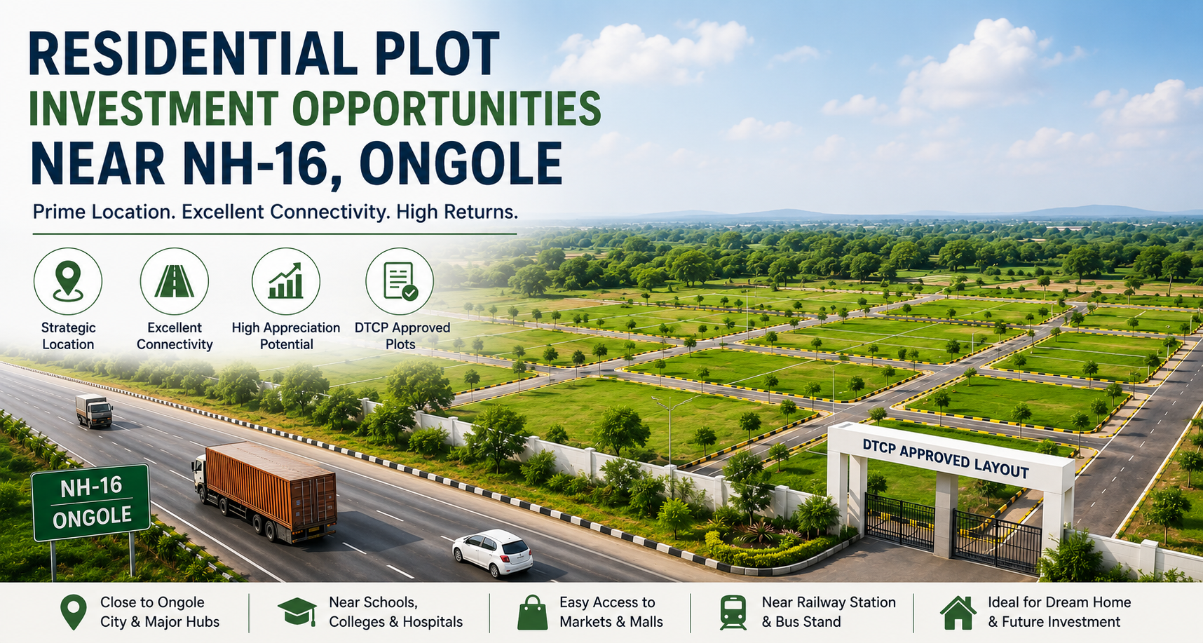 Residential Plot Investment Opportunities Near NH-16, Ongole